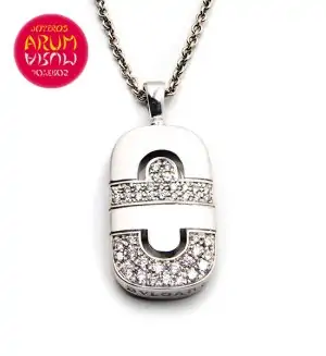 Bulgari Parentesi Pendant with Chain Gold & Diamonds RAJ818 "SOL