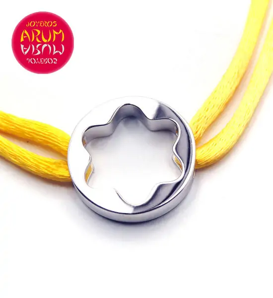 Montblanc Bracelet Silver & Silk RAJ725 "SOLD"