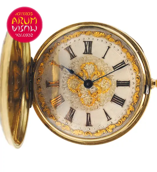 Pocket Watch 18K Gold Enamel Shop Ref. 3818/534