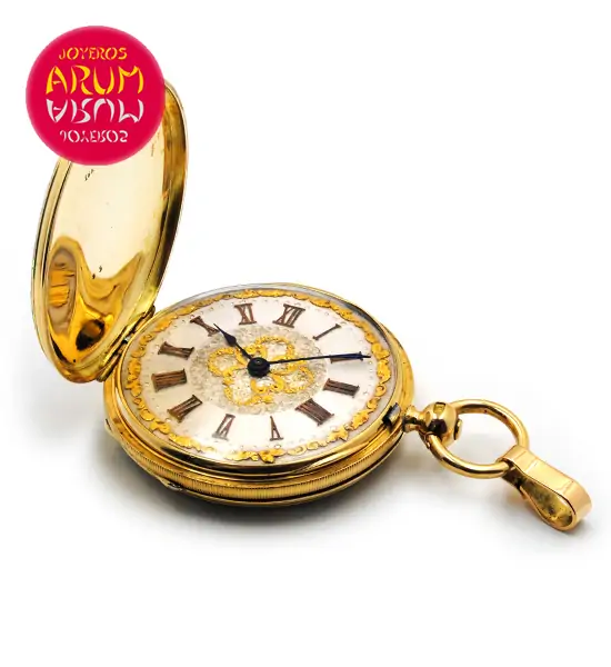 Pocket Watch 18K Gold Enamel Shop Ref. 3818/534