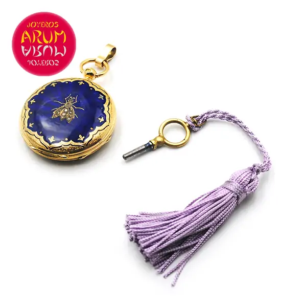 Pocket Watch 18K Gold Enamel Shop Ref. 3818/534