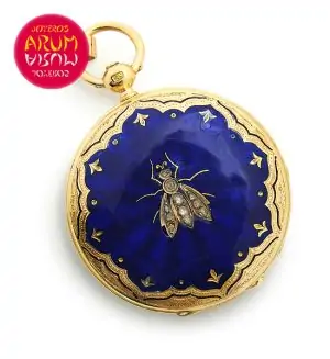 Pocket Watch 18K Gold Enamel Shop Ref. 3818/534
