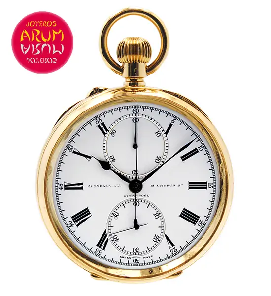 Russells Ltd Pocket Watch 18K Gold Shop Ref. 3856/575