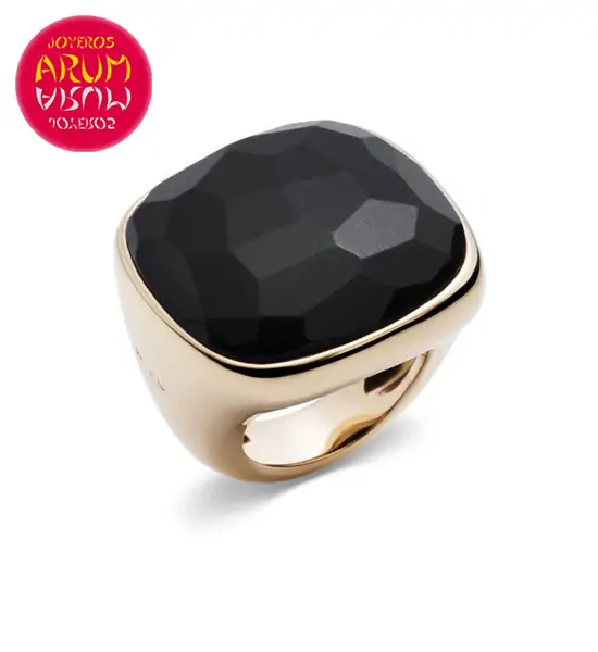 Pomellato Ring Rose Gold with Jet RAJ960
