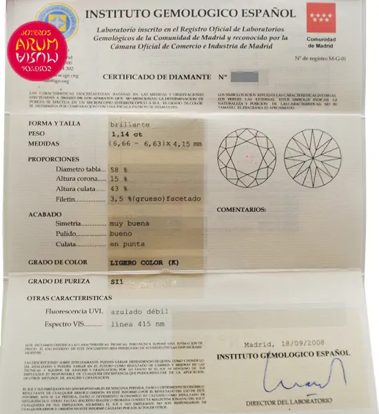 Yanes 18K White Gold Ring with Diamond 1,14 cts. RAJ970