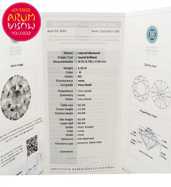 Diamond for Investment 1,12 cts. RAJ997 "SOLD"