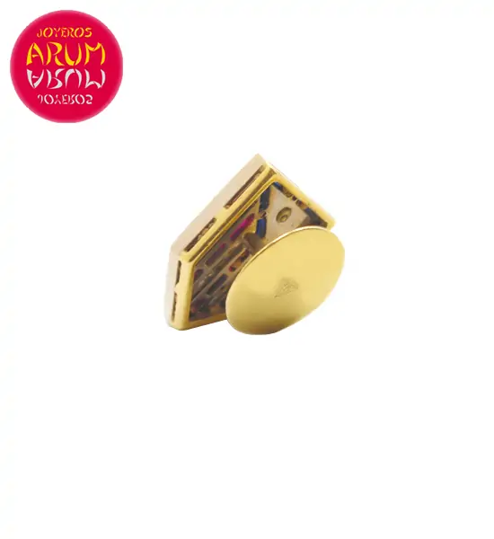 Atletico de Madrid Insignia 18K Gold Diamonds Sapphires Ruby "SO