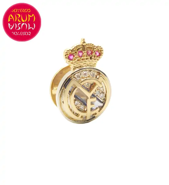 Real Madrid Insignia 18K Gold Diamonds Sapphires Ruby