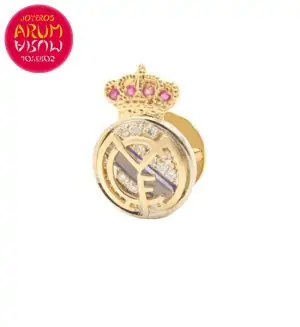 Real Madrid Insignia 18K Gold Diamonds Sapphires Ruby