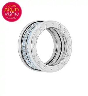 Bulgari B.Zero1 Ring White Gold Blue Topaz RAJ1002