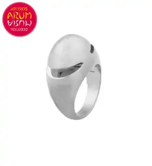 Bulgari Cabochon Ring White Gold RAJ1013