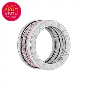 Bulgari B.Zero1 Ring White Gold Pink Sapphires RAJ1004