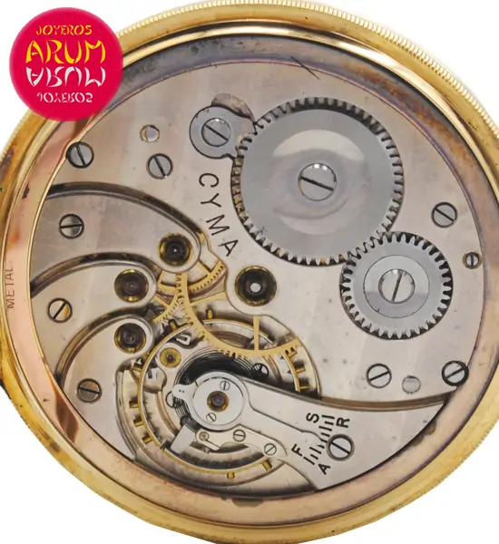 Cyma Pocket Watch 18K Gold Shop Ref. 4162/887 Cyma Pocket Watch 18K Gold Shop Ref. 4162/887