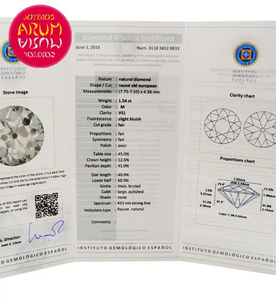 Diamond for Investment 1,54 cts. RAJ1024