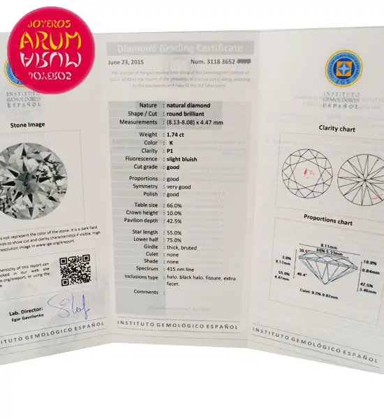 Diamond for Investment 1,74 cts. RAJ1033 "SOLD"