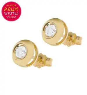 18K Yellow Gold Earrings with Diamond 0,30 cts. RAJ1049
