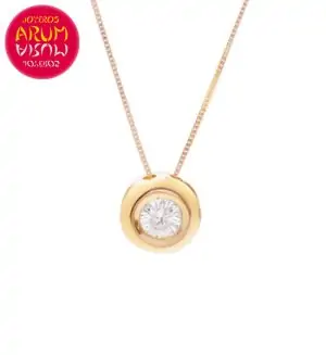 Chain and Pendant 18K Rose Gold Diamond 0.26 cts RAJ1057