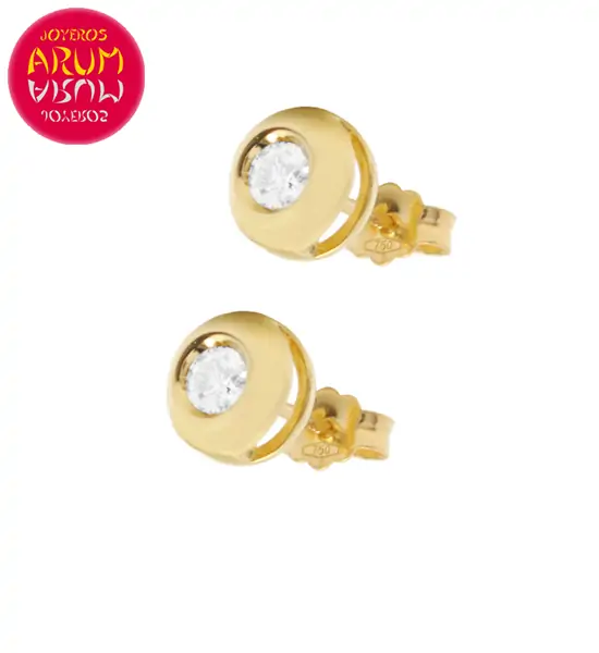 18K Yellow Gold Earrings with Diamond 0,10 cts. RAJ1045