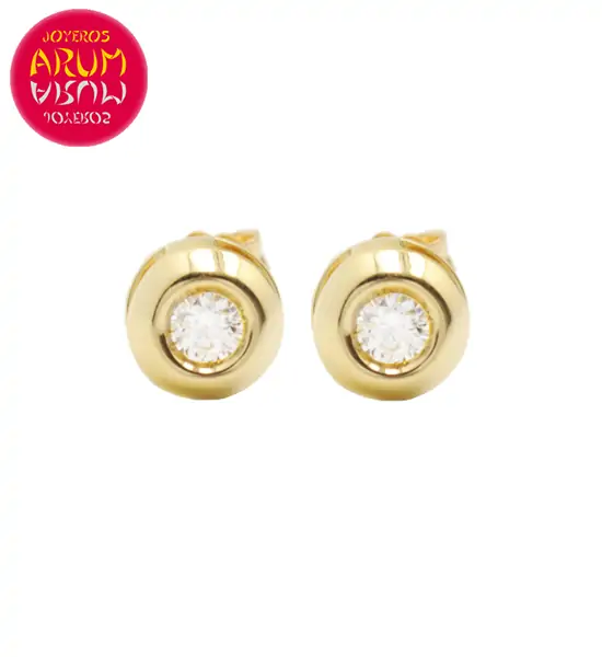 18K Yellow Gold Earrings with Diamond 0,10 cts. RAJ1045