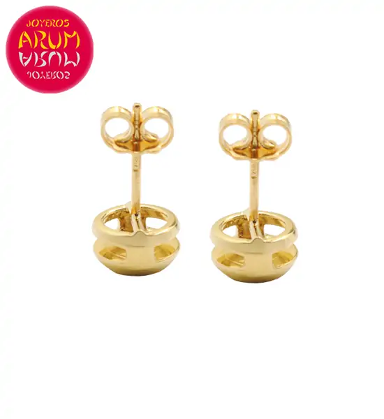 18K Yellow Gold Earrings with Diamond 0,10 cts. RAJ1045