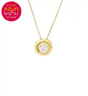 Chain and Pendant 18K Yellow Gold Diamond 0.05 cts RAJ1053