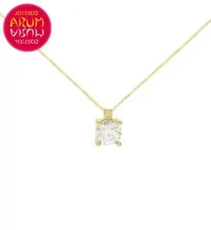 Chain and Pendant 18K Yellow Gold with Diamond 0,40 cts. RAJ1139