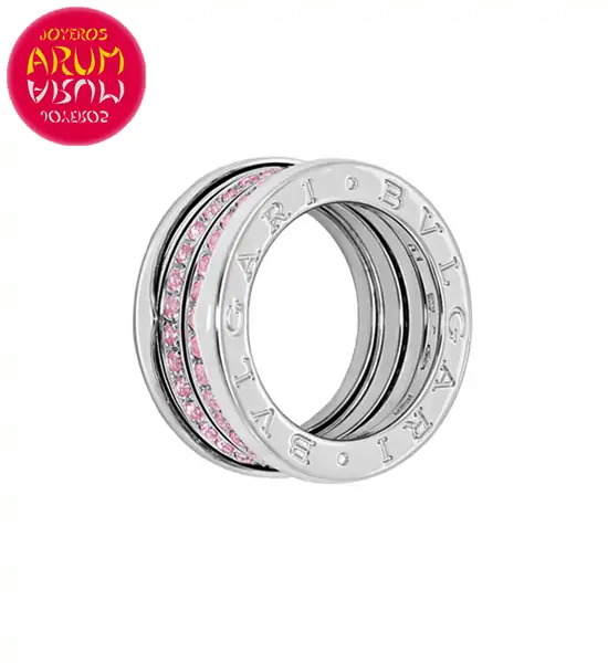 Bulgari B.Zero1 Ring White Gold Pink Sapphires RAJ1171 "SOLD"