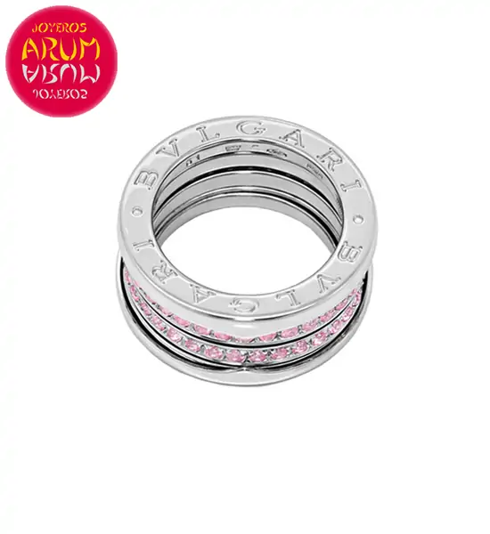 Bulgari B.Zero1 Ring White Gold Pink Sapphires RAJ1171 "SOLD"