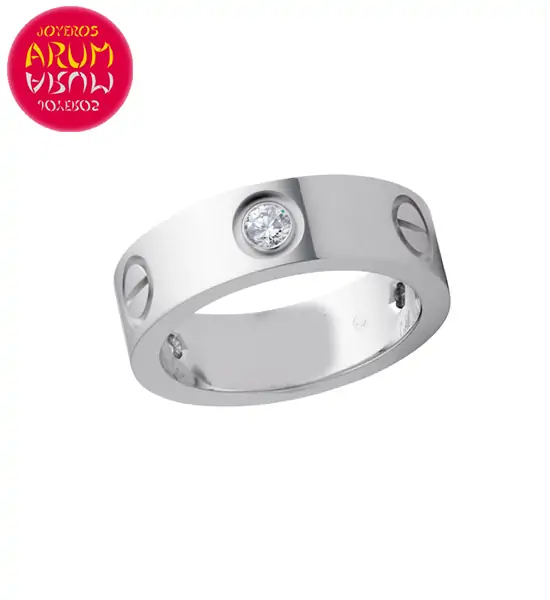Cartier Love Ring White Gold 3 Diamond RAJ1177 "SOLD"