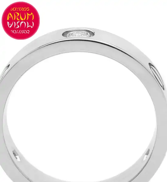 Cartier Love Ring White Gold 3 Diamond RAJ1177 "SOLD"