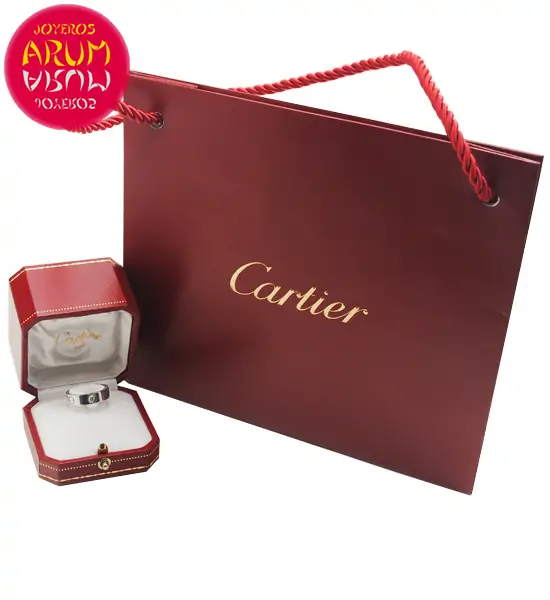 Cartier Love Ring White Gold 3 Diamond RAJ1177 "SOLD"