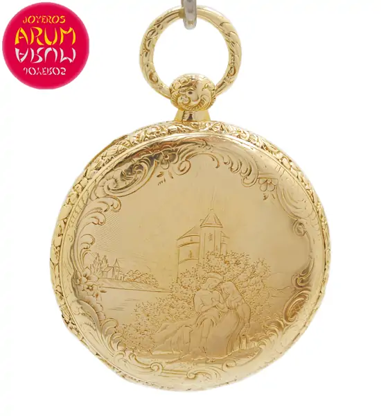Jules Jacot Pocket Watch 18K Gold Shop Ref. 4654/1276 Jules Jacot Pocket Watch 18K Gold Shop Ref. 4654/1276