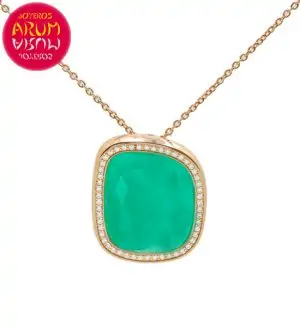 Chain and Pendant Roberto Coin Gold Diamonds Agate CL1231 "SOLD"