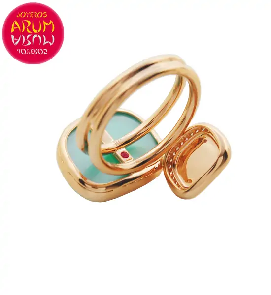 Roberto Coin Ring Rose Gold Diamonds Agate RI1011 Roberto Coin Ring Rose Gold Diamonds Agate RI1011