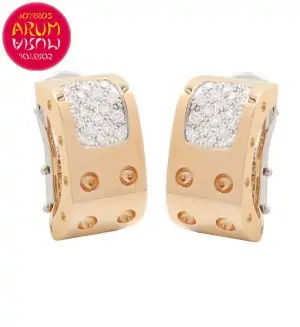 Roberto Coin Earrings Rose Gold with Diamonds EA0519