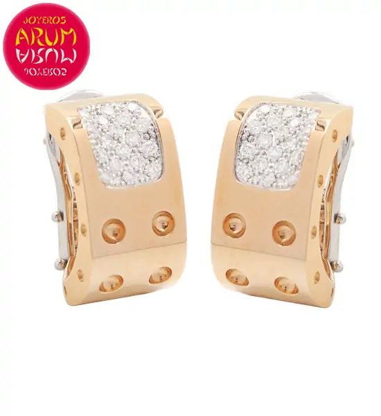 Roberto Coin Earrings Rose Gold with Diamonds EA0519