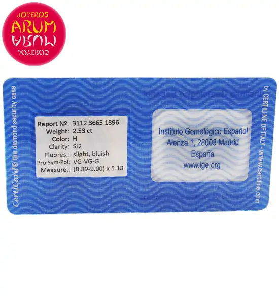 Diamond for Investment 2,53 cts. RAJ1227