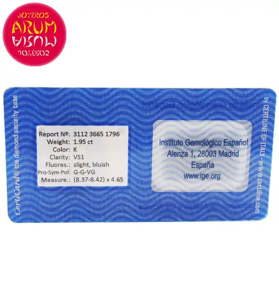 Diamond for Investment 1,95 cts. RAJ1226 "SOLD"