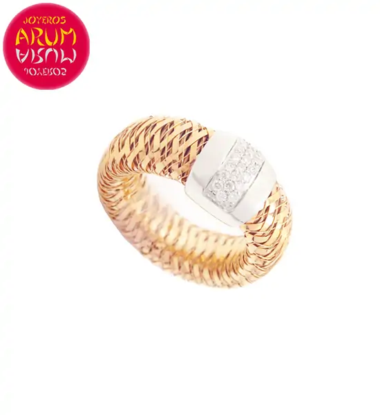 Roberto Coin Ring Rose Gold Diamonds RI2387R