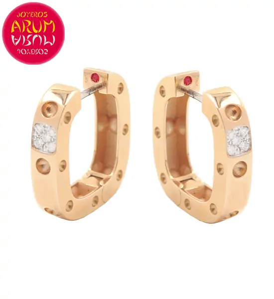 Roberto Coin Earrings Rose Gold with Diamonds EA0969