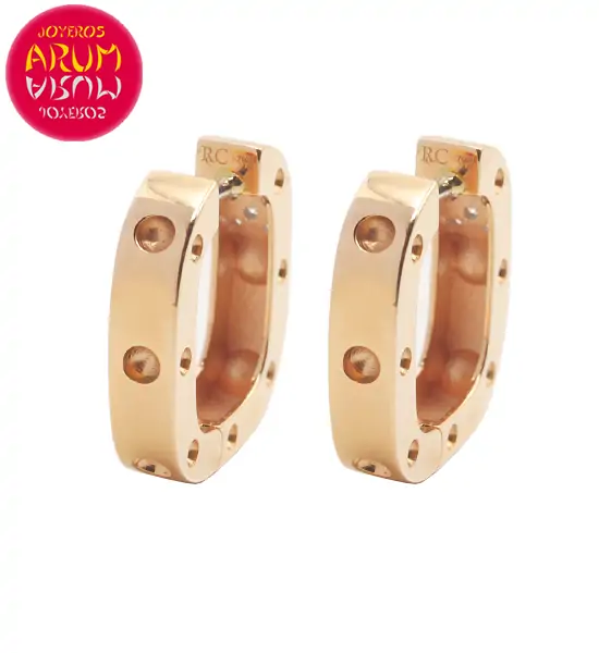 Roberto Coin Earrings Rose Gold with Diamonds EA0969