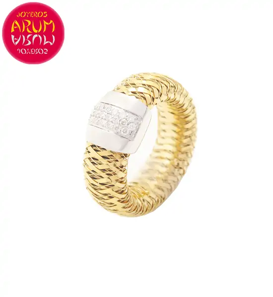 Roberto Coin Ring Yellow Gold Diamonds RI2387 "SOLD"