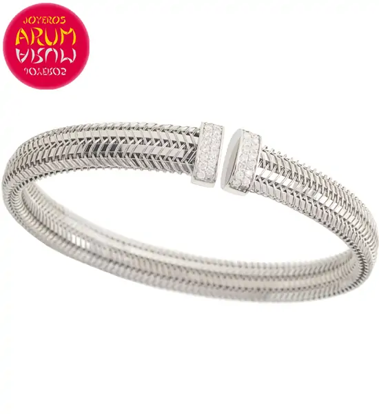 Roberto Coin Bracelet 18K White Gold and Diamonds BA2476B