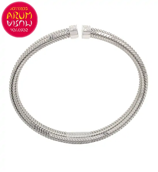 Roberto Coin Bracelet 18K White Gold and Diamonds BA2476B