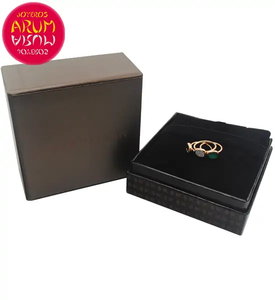 Triple Ring Roberto Coin Gold Diamond Black Jade and Agate RI114