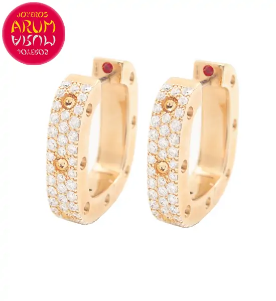 Roberto Coin Earrings Rose Gold with Diamonds EA1060