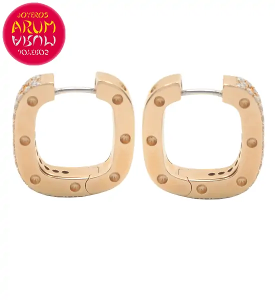 Roberto Coin Earrings Rose Gold with Diamonds EA1060