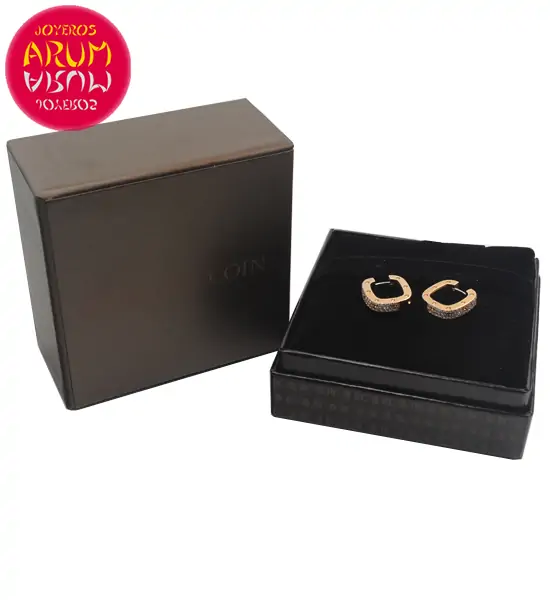 Roberto Coin Earrings Rose Gold with Diamonds EA1060