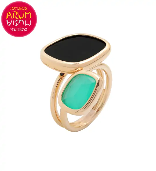 Roberto Coin Ring Gold Black Jade and Agate RI1008 Roberto Coin Ring Gold Black Jade and Agate RI1008