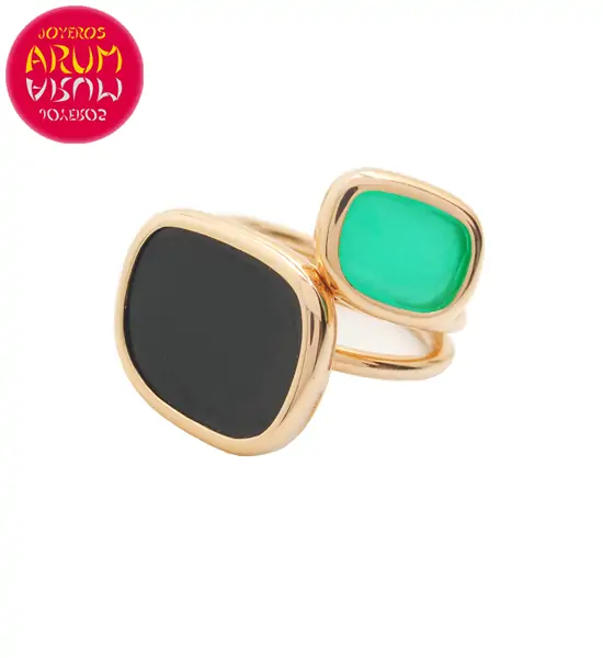 Roberto Coin Ring Gold Black Jade and Agate RI1008 Roberto Coin Ring Gold Black Jade and Agate RI1008
